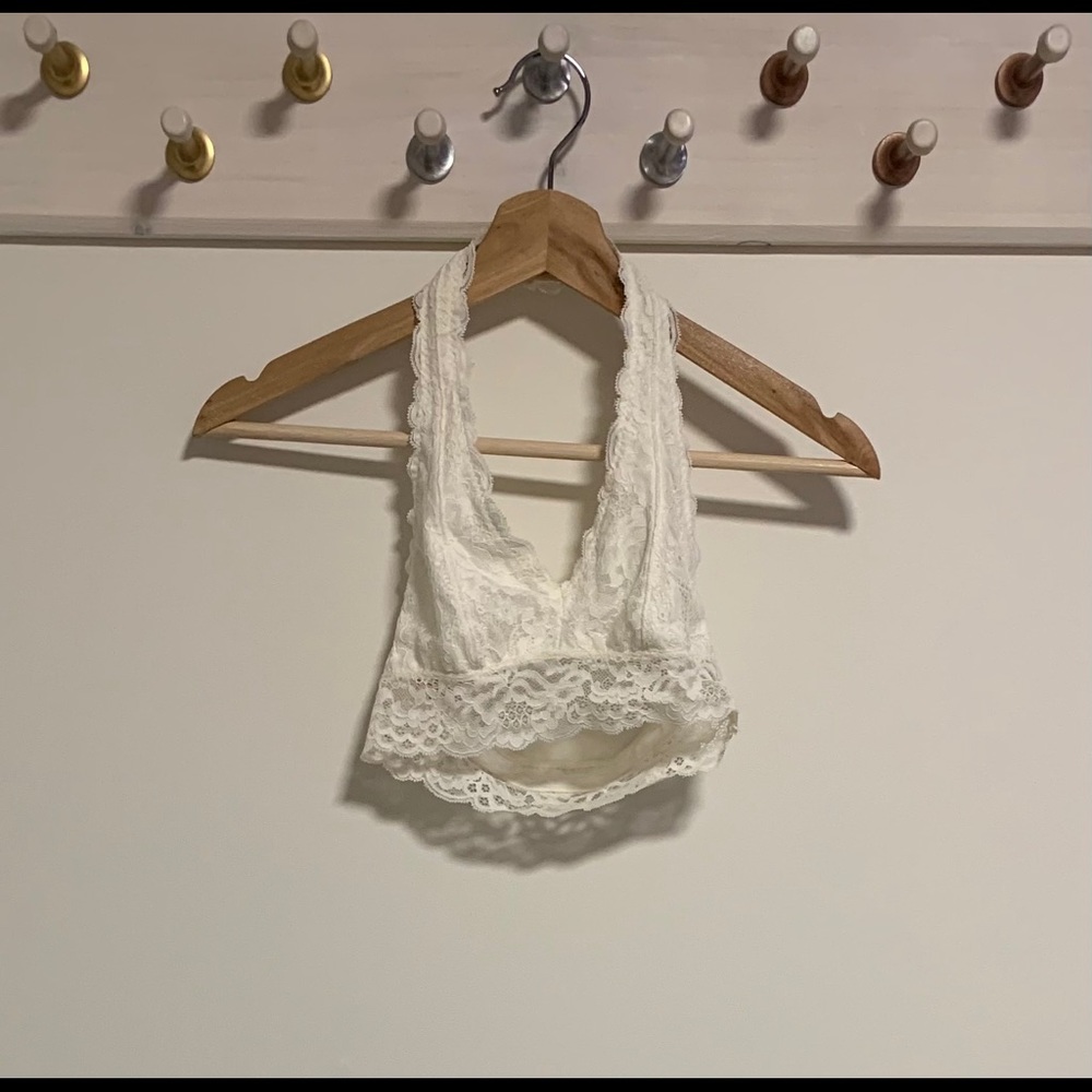 Justice White Lace Halter Bralette